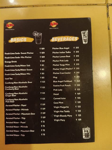 Menu at AB's - Absolute Barbecues BTM Layout, Bangalore, Bengaluru, 2nd ...