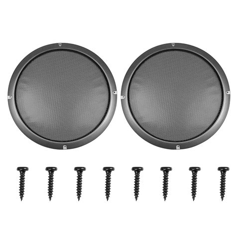 X AUTOHAUX 2pcs Grill Cover Mesh Protector Car Speaker Subwoofer 10 ...