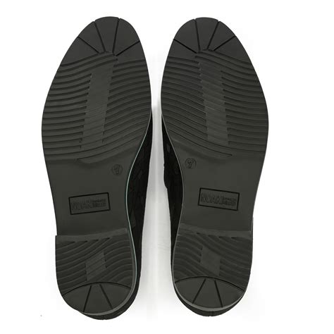 NOAK HANDCRAFTED BLACK JACQUARD FABRIC SLIPON SHOES