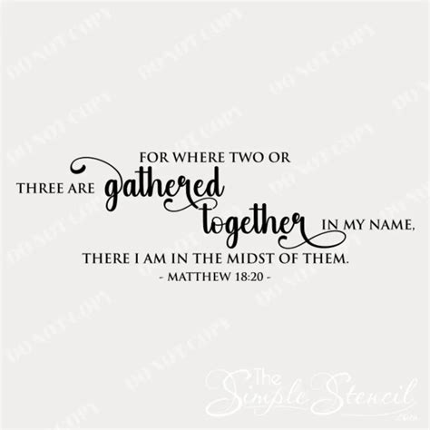 Matthew 18:20 Wall Decal | Christian Wall Art | Bible Verse Decor – The ...