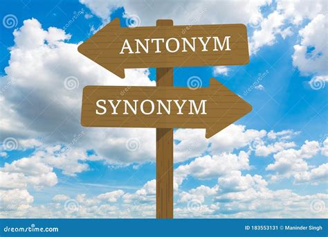 Semantics, Opposite Words Antonym and Synonym. Linguistics Concept ...