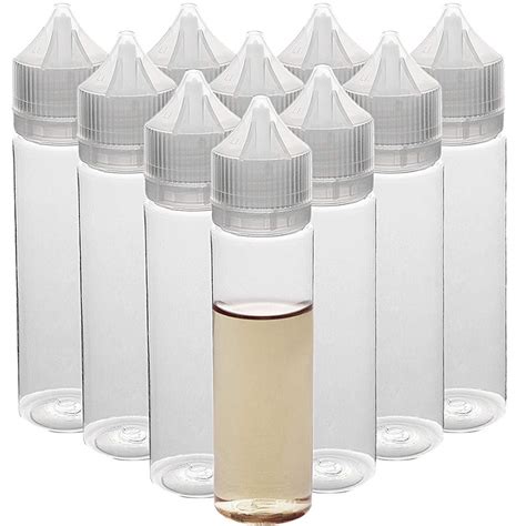 HUIZHU 60Ml White 10Pcs Reusable Plastic Slim Neck Dropper Bottle with ...