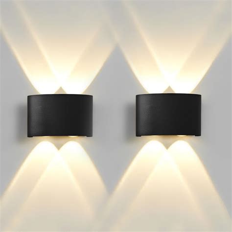 Gesto Wall Lights - 4W IP65 Waterproof Wall Lamp –2 Way Exterior Wall ...