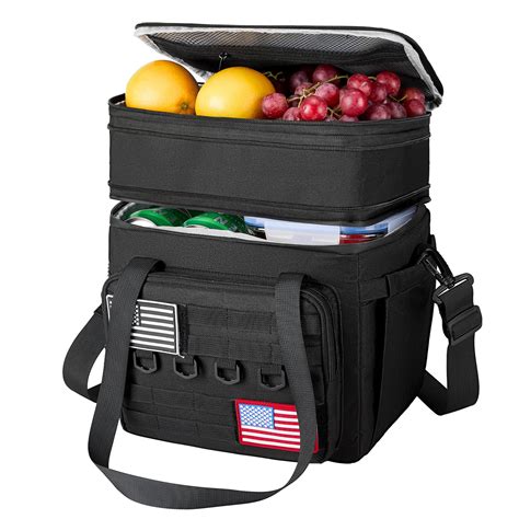 Amazon.com: DOLOPL Lunch Box for Men, Black Insulated Expandable Lunch ...
