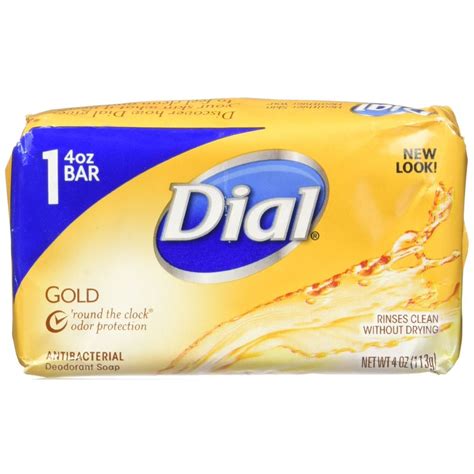 Dial Antibacterial Bar Soap, Gold, 4 oz. Bar, One