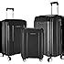 Buy Nasher Miles Warrior Expander Hard-Sided PP Luggage Set of 3 Black ...