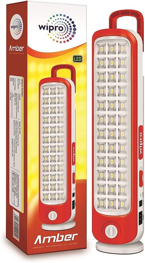 Wipro Coral Multi-Functional Rechargeable LED Emergency Lights, with 84 ...