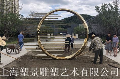 朔州塑景制作不锈钢雕塑 电镀圆形景观艺术;上海塑景雕塑艺术有限公司