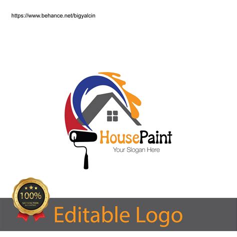 Custom Painting Company Logo / Colorful Painter Logo / Paint Brush Logo for Handyman Services ...
