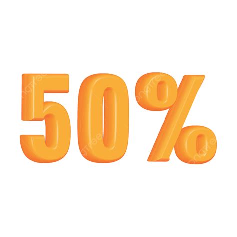 50 Por Ciento De Descuento En Números 3d PNG , Descuento, Apagado, 50 ...