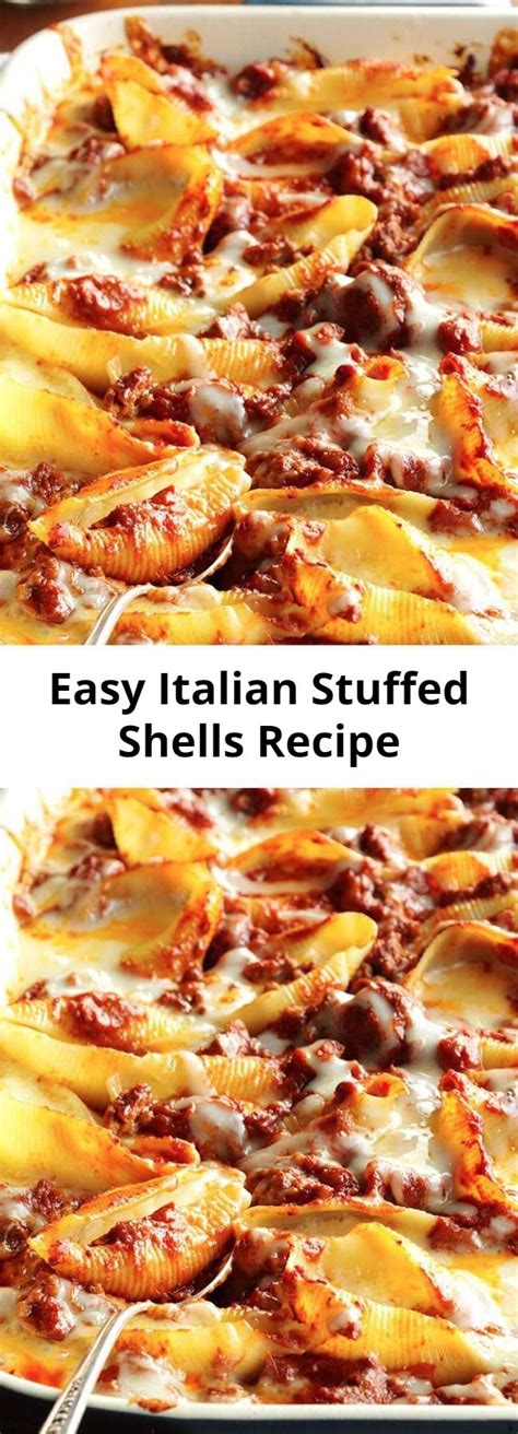 Easy Italian Stuffed Shells Recipe - 9am Chef