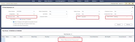 Employee not showing in Salary Register : Helpdesk | Knowledge Base