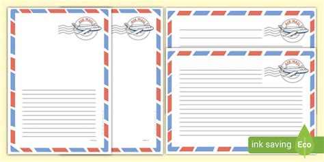 Airmail Page Borders (teacher made) - Twinkl