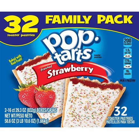 Pop-Tarts Frosted Strawberry Pastries - 32ct / 54.1oz | Pop tarts ...