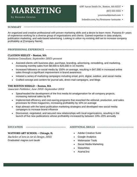 Marketing Resume Examples [& Writing Tips] | Resume Genius