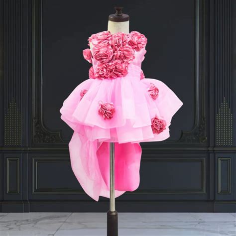 Buy Pink Color Birthday Net Gown (1- 10 years old) Baby Girl