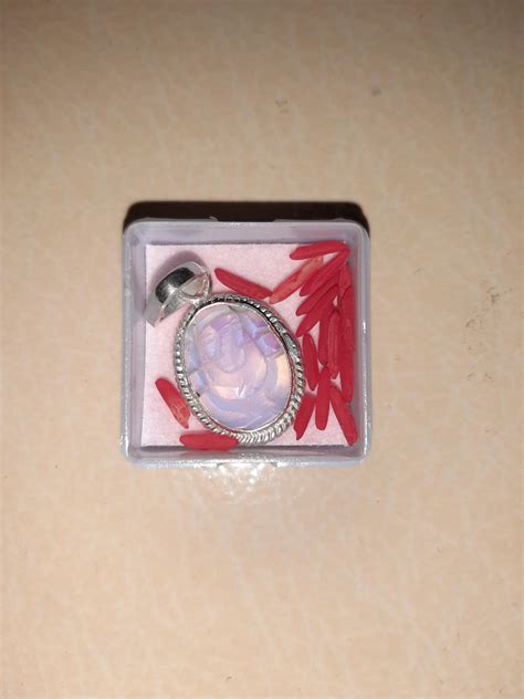 Shiv Ram Jyotish Kendra Moonstone Ganesha Pendant Sterling Silver ...