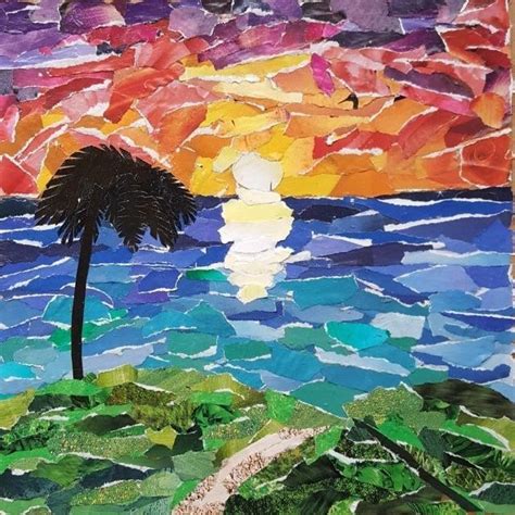 how to make a collage of landscape from old magazines - Brainly.in