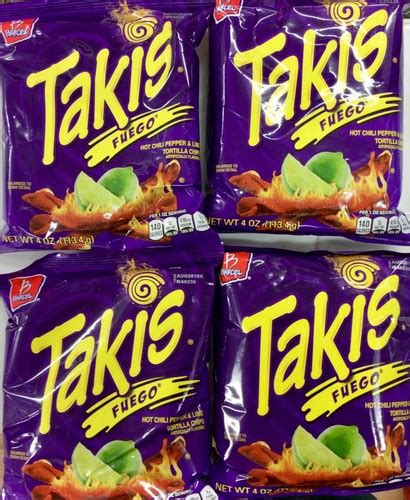 FOUR Barcel Takis Fuego Spicy Lime Tortilla Chips - India | Ubuy