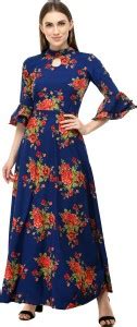 VARAK WEAR Women Maxi Multicolor Dress - Buy VARAK WEAR Women Maxi ...
