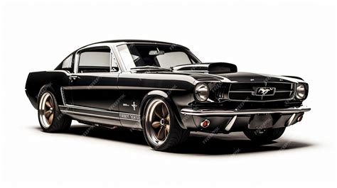 Premium Photo | Black mustang Car close up