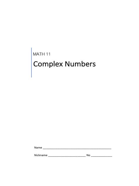 Complex Numbers Introduction Level 1 的图像结果