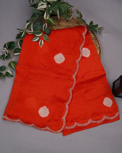 Russian Silk Zardozi Work with Scallop Border – Sirimalle
