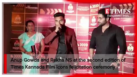 Anup Gowda speaks at the second edition of Times Kannada Film Icons ...