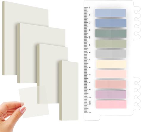 Bekecidi 400 PCS Transparent Sticky Tabs, Index Tabs and Clear Notes ...