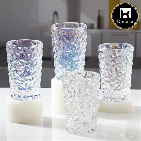 Kookee Crystal Glassware Drinking Glasses for drinking Water, Juice ...