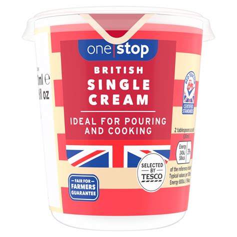 One Stop British Single Cream 300ml | One Stop