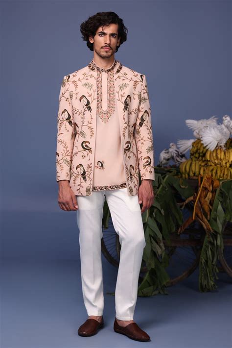 Ahan Toucan Pink Jodhpuri Set – Kalpraag