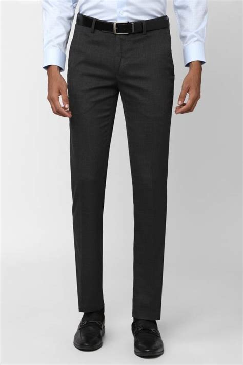 PETER ENGLAND Slim Fit Men Black Trousers - Buy PETER ENGLAND Slim Fit ...