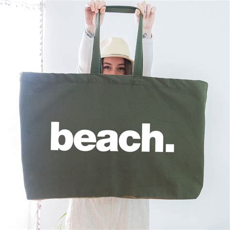 Really Big Beach Bag Olive Green By Russet and Gray