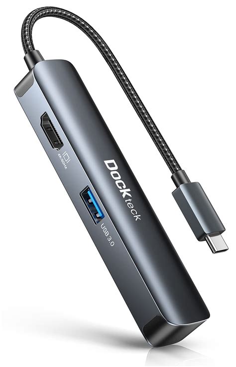 USB C Hub 4K HDMI Adapter, Dockteck 5 in 1 Multiport Type C HUB ...