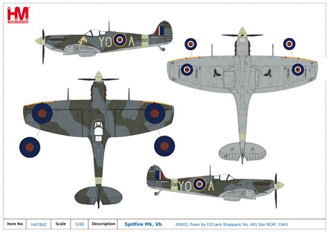 Spitfire Mk. Vb EN921, flown by F/O Jack Sheppard, No. 401 Sqn. (RCAF ...