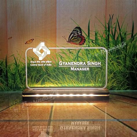 Buy OSMLY Acrylic Name Plate for Bank, Promotional Business NAme Plate ...
