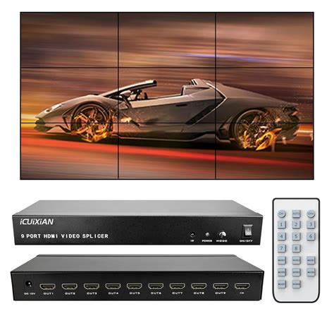 Buy Video Wall Controller 3x3, 9-Way Video Wall Processor, 1920x1080 ...