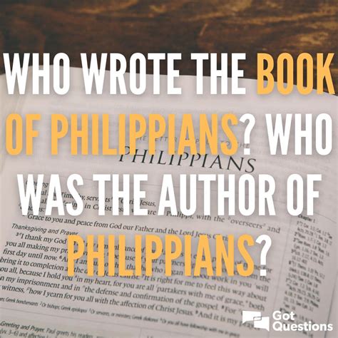Who wrote the book of Philippians? Who was the author of Philippians ...