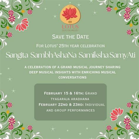 10th Annual Tyagaraja Aradhana - Individual and Group Slots, Sanatana ...