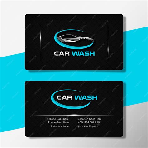 Premium Vector | Car wash business card