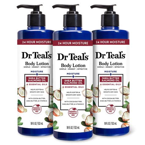 Dr Teal's Body Lotion, Shea Butter & Almond, 18 oz (Pack of 3) for sale ...