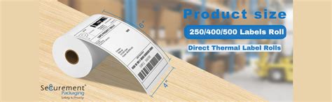SECUREMENT® Direct Thermal Shipping Label Rolls Address Stickers for ...