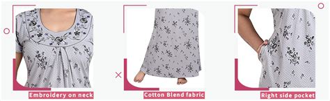 Buy 9shines Label Cotton Nighty | Night Gown| Nightdress| Maxi for ...