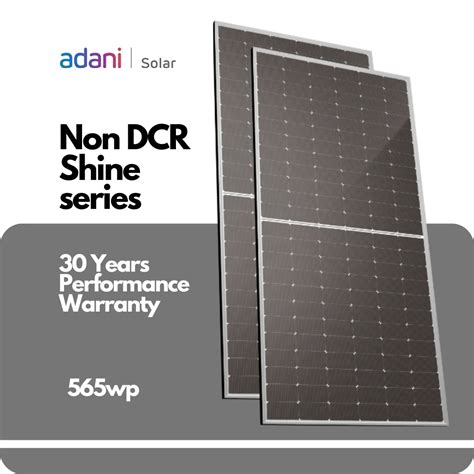 Adani Solar 565 Wp Non DCR Bifacial Halfcut Solar Panel with N-type TO ...
