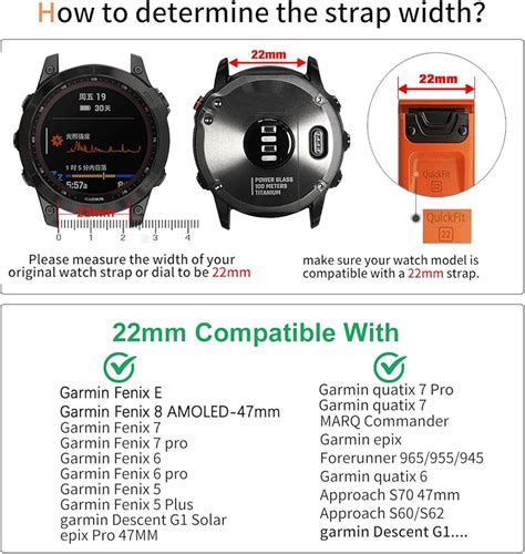 Zitel Band for Garmin Fenix 8 47mm, 7/7 Pro, 6/6 Pro, 5/5 Plus, Epix P