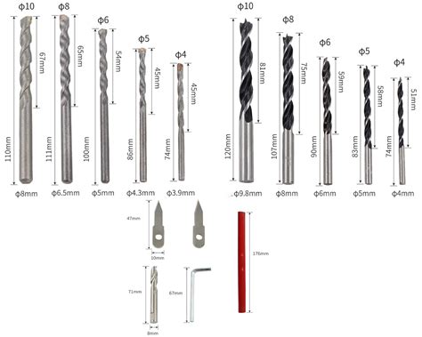 Buy Adjustable Hole Saw Cutter Kit 40-300mm Circle Hollow Drill Bit Set ...