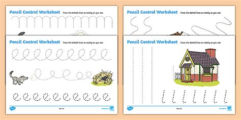 The Three Little PIgs Pencil Control Sheets