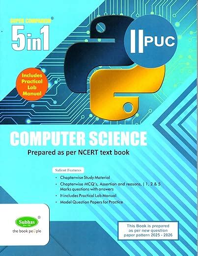 Subhas 2nd PUC - Computer Science -Includes Practical Lab Manual | 5 In ...