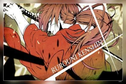 Rurouni Kenshin Himura Kenshin Samurai Katana Matte Finish Poster Paper ...